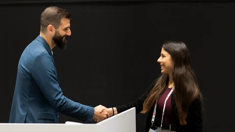 Rouven Schur (Jury Vorstand) und Marta Piperno