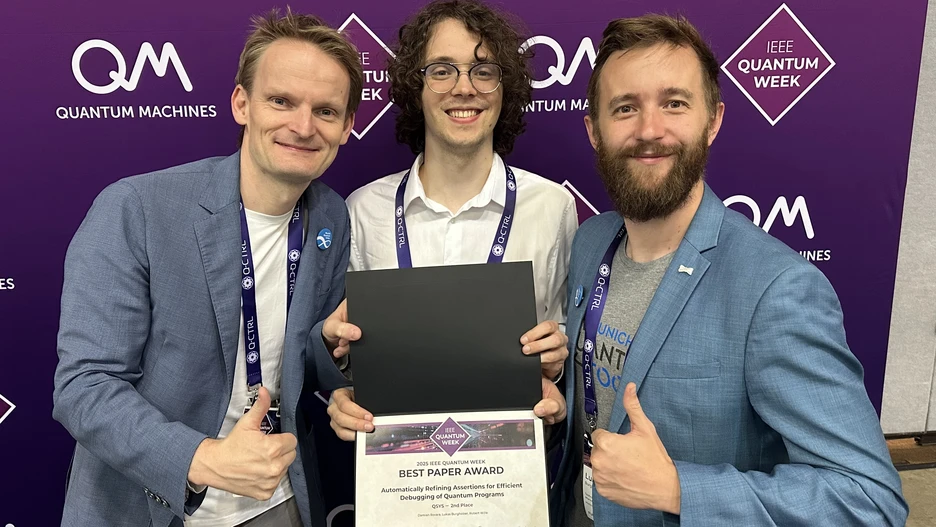 Damian Rovara, Robert Wille und Lukas Burgholzer