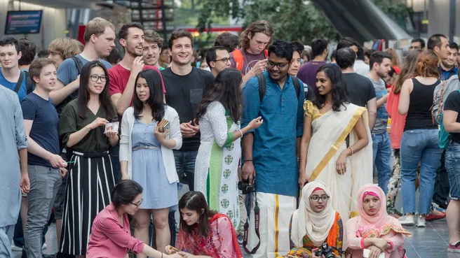 Studierende am International Day